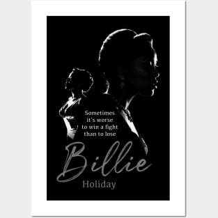 Billie Holiday silhouette Posters and Art